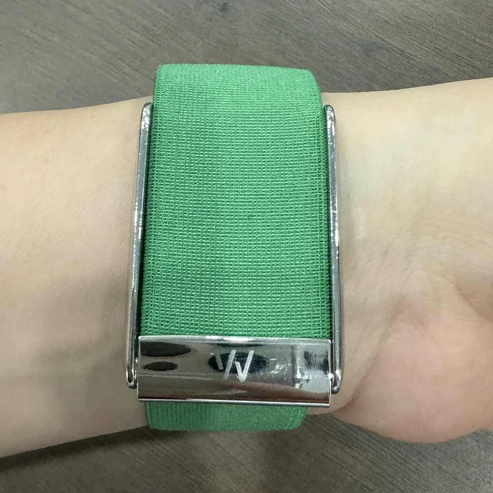 New Model Compatible with Whoop 5.0 Wristband Waterproof Nylon Braided MG Sport Replacement Band with Bright Silver Metal U-Fram