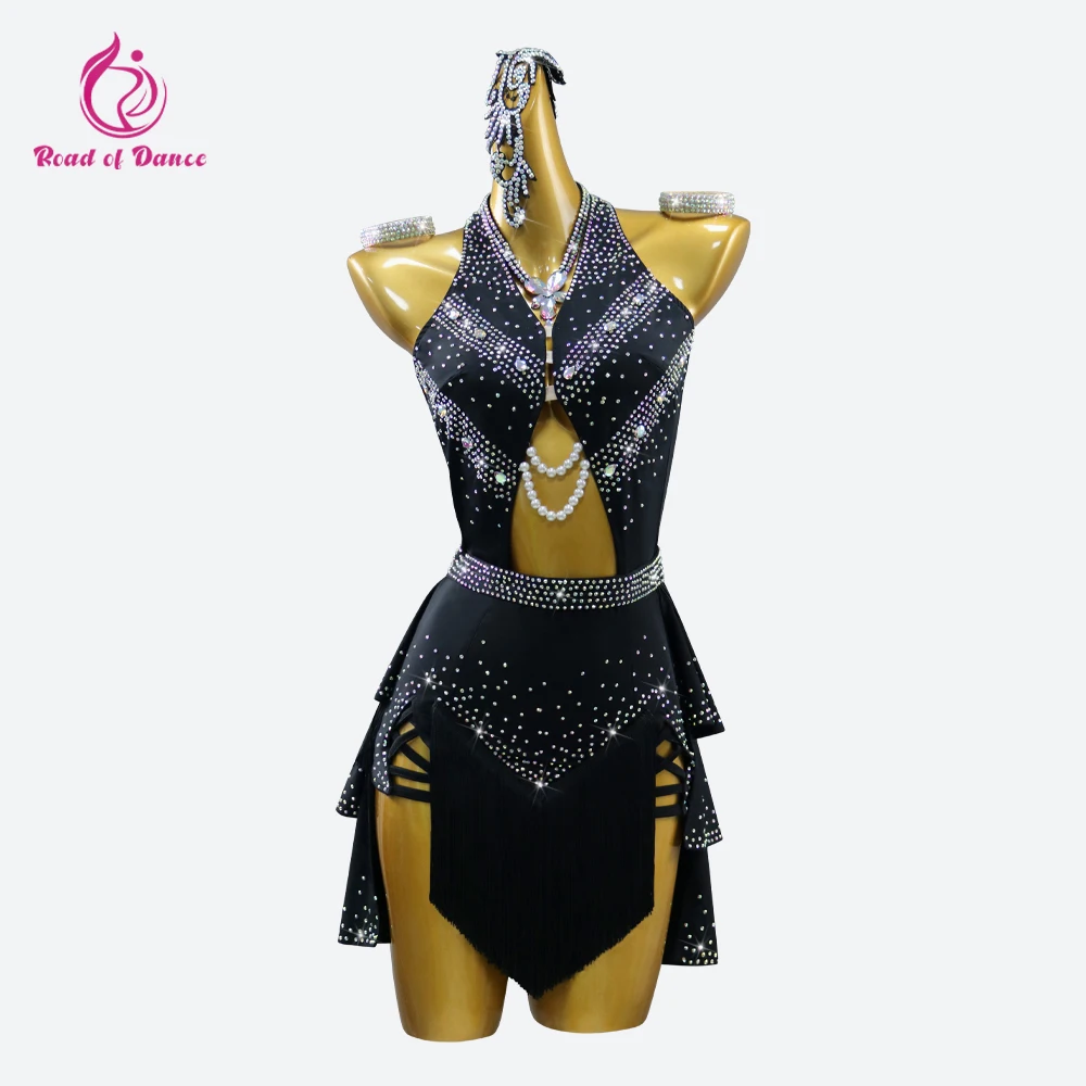 Robe pour filles danse latine Sexy salle de bal femmes soirées vêtements de fête scène compétition Dancewear Costum femme costume