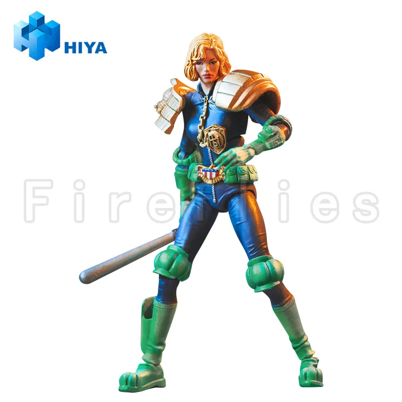 1/18 HIYA 4 polegadas Figura de ação requintado Mini série Judge Dredd Judge Anderson Anime modelo de brinquedo