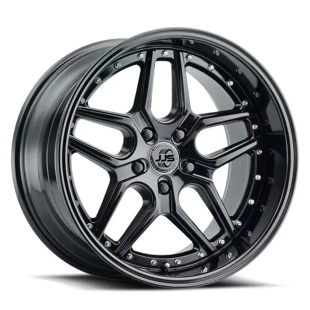 18-26 Inch Black Five Spoke 2 Piece Forged Wheels High Strength Anti Impact Passenger Car Custom Modified Wheel Hub Parts