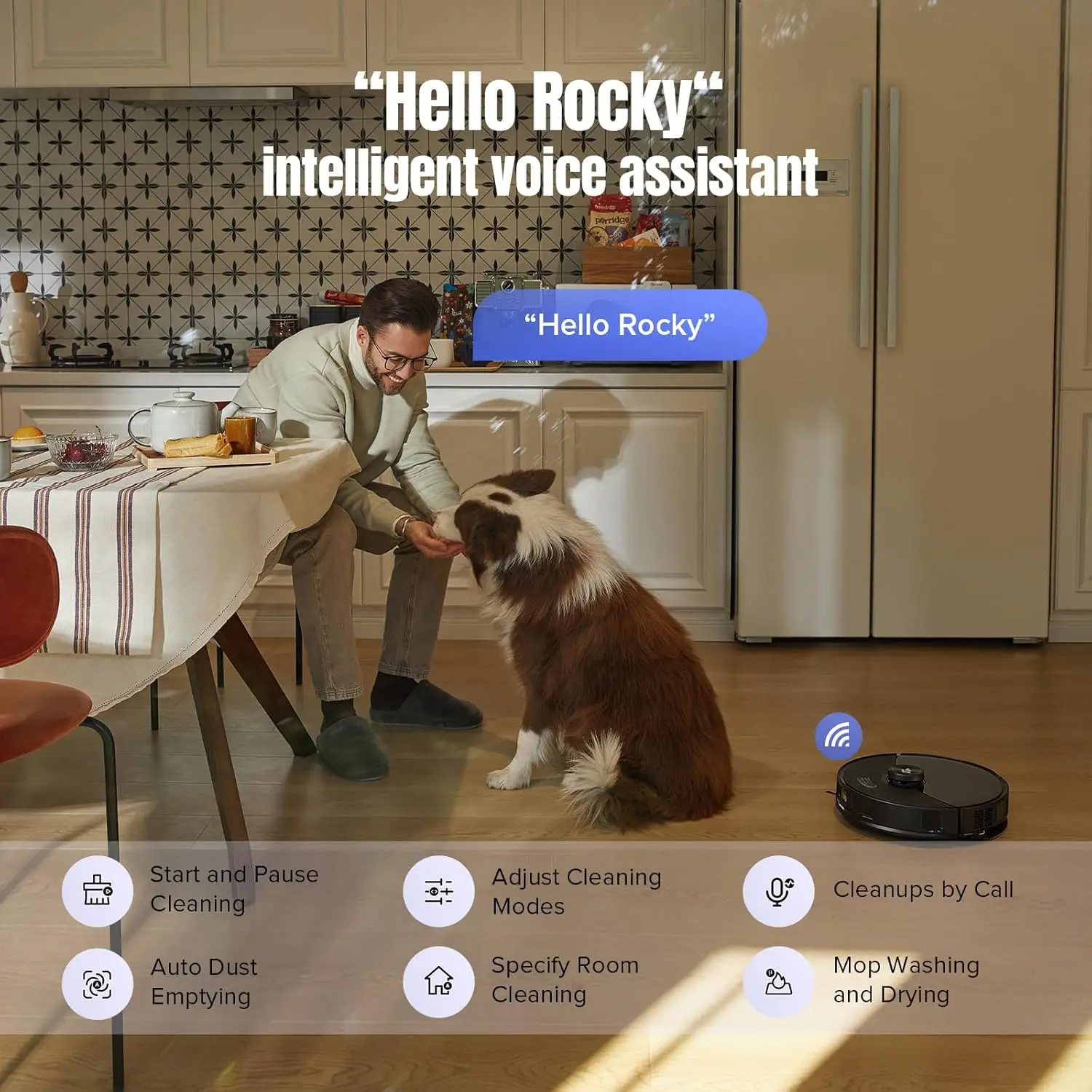 مكنسة روبوت ذكية ممتازة AI 2025 - ممسحة رطبة/جافة عالية الشفط بقوة 10000 باسكال مع تنظيف صوتي (تنظيف ذاتي، تجنب العوائق)