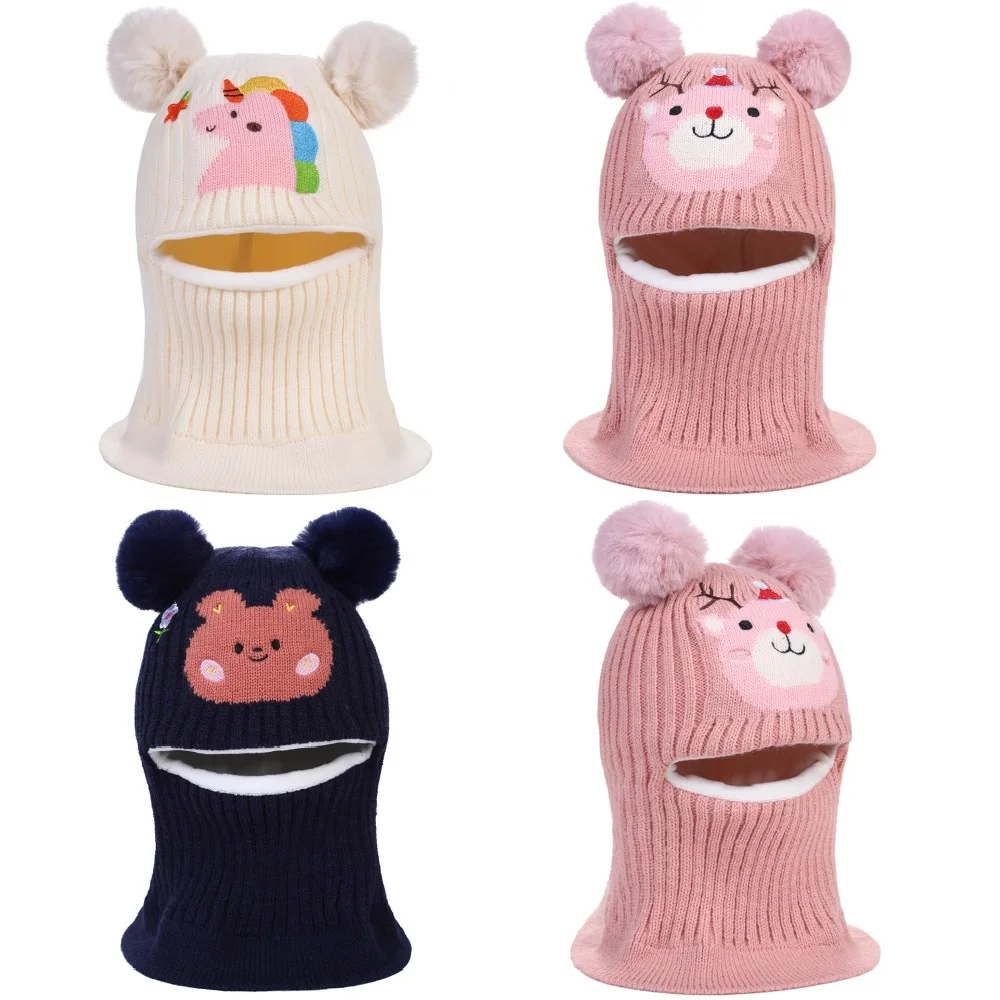 

New Winter Warm Baby One-Piece Hat Snow Hat for Boys Girls Kids Ear Protection Cap Outdoor Windproof Hood Beanies Christmas Hat