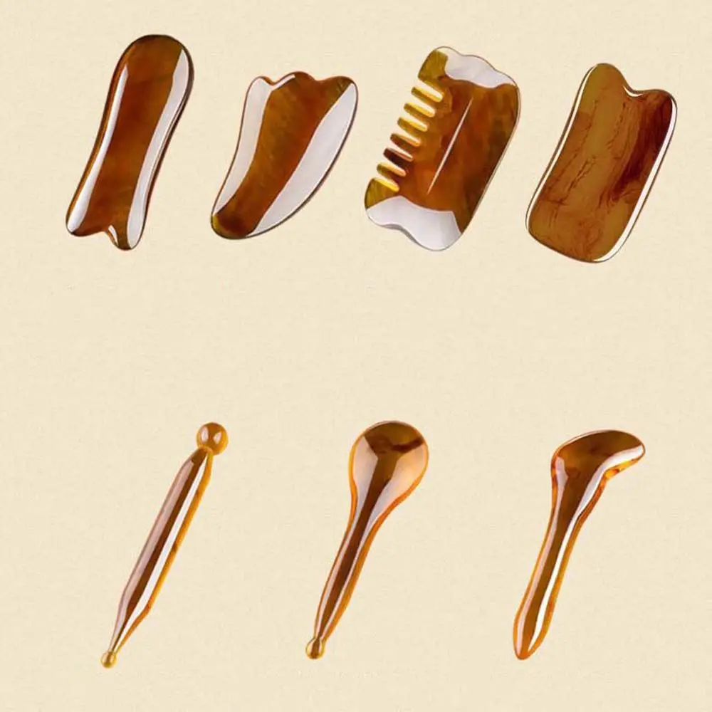 Placas de Estiramiento facial para el cuidado del cuerpo para mujer, eliminador de arrugas con punto de disparo, masajeador para raspar el cuerpo, tabla Guasha, palos de masaje facial para raspar