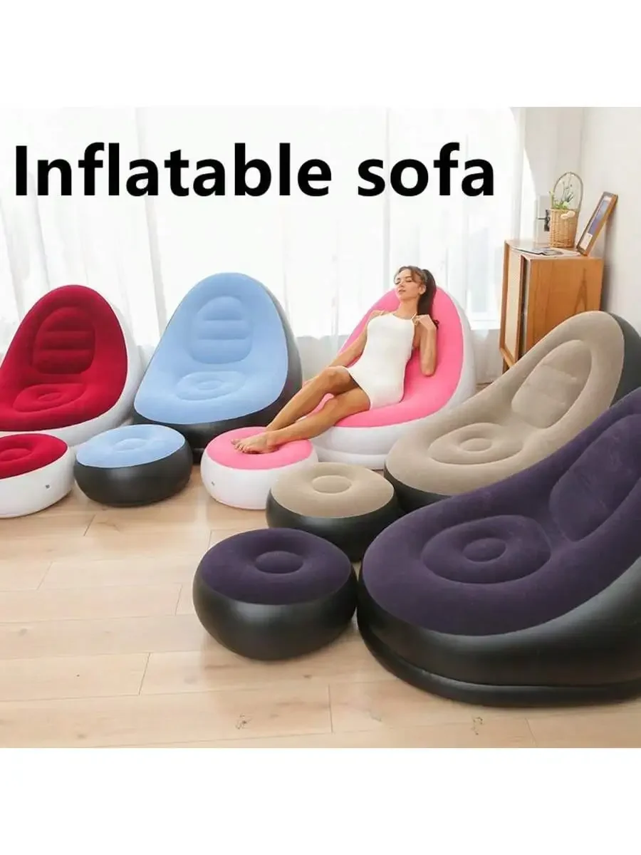 new-inflatable-plush-sofa-for-lazy-people-foldable-foot-sofa-bed-outdoor-convenient-lying-chair-with-feet-bench-hot
