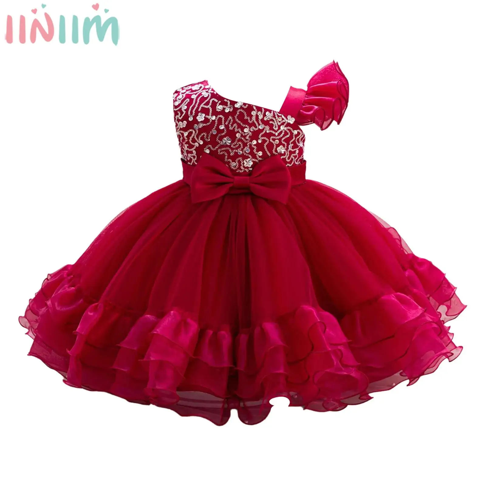 

Детское рождественское праздничное платье для девочек, милое сетчатое платье-пачка без рукавов с бантом и блестками, платья принцессы, торжественное бальное платье на свадьбу, день рождения