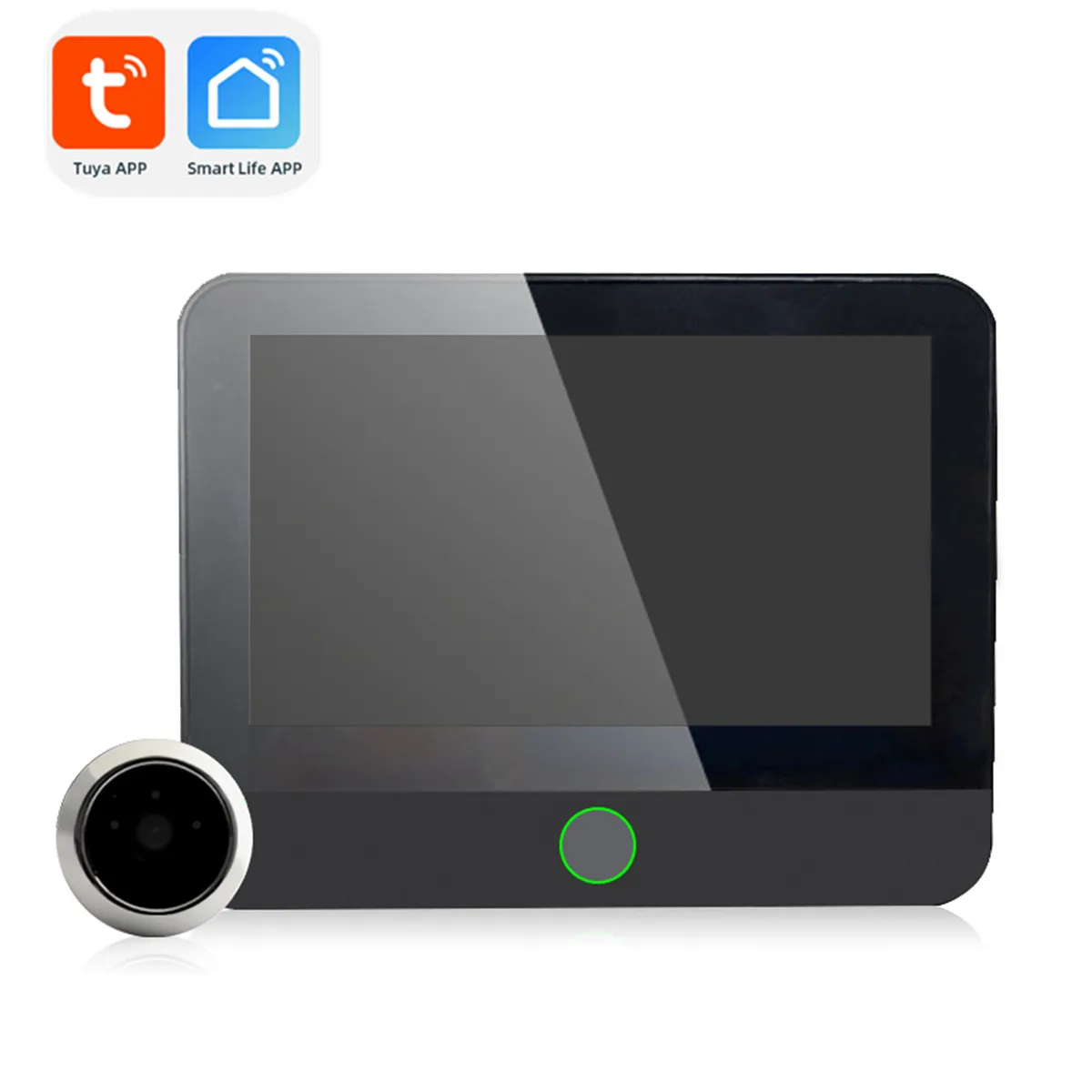 2MP 1080P  Tuya APP WiFi Doorbell Visual Door Peephole Video Door Phone Camera Home Security Wireless Intercom For IOS Android