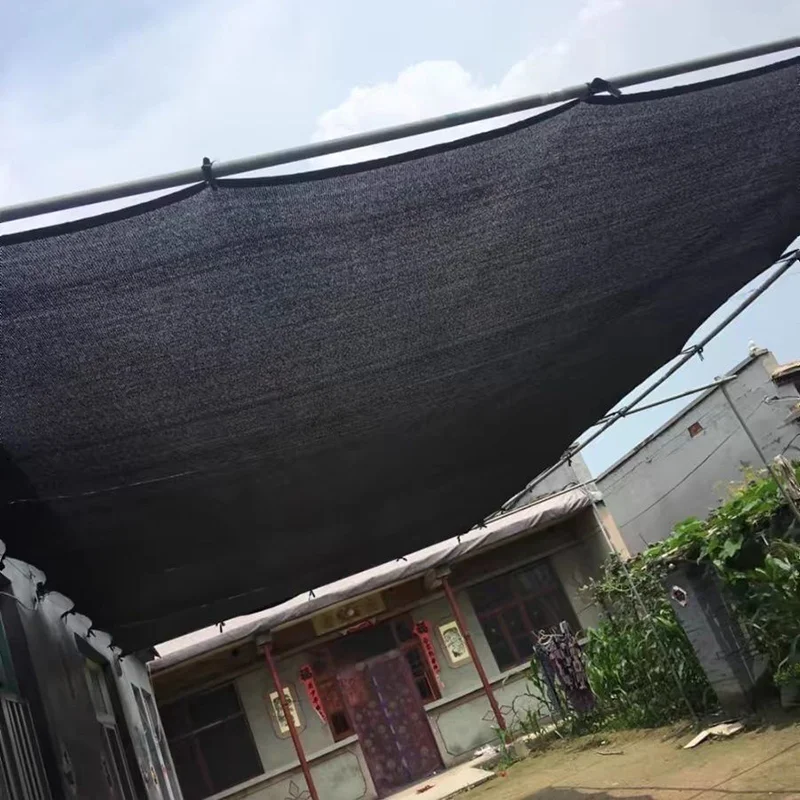 3/6/12Pin Black Sunshade Net Shading 40~90% Garden Plant Greenhouse Shade Cover Swimming Pool Outdoor Awnings Terrace Sun Sail﻿﻿