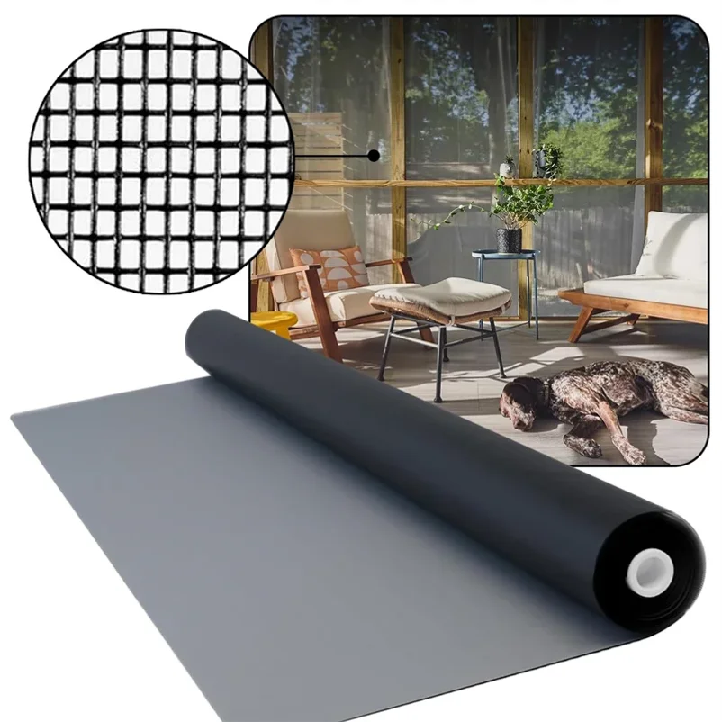 Window Screen Mesh Fiberglass Window Mesh Replacement Durable Not Easy to Tear Door Screen for Flies Mosquitoes Provention