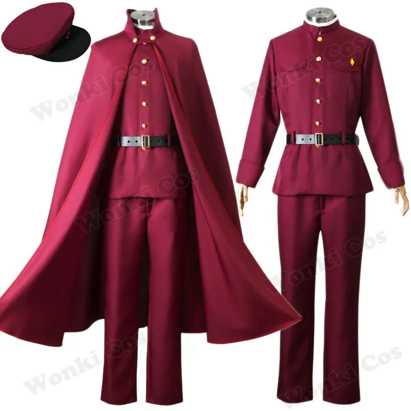 Bungou saigiku Jono cosplay costume hunting dogs dark red suits uniform tetcho Suehiro Teruko Okura cosplay with hat costumes