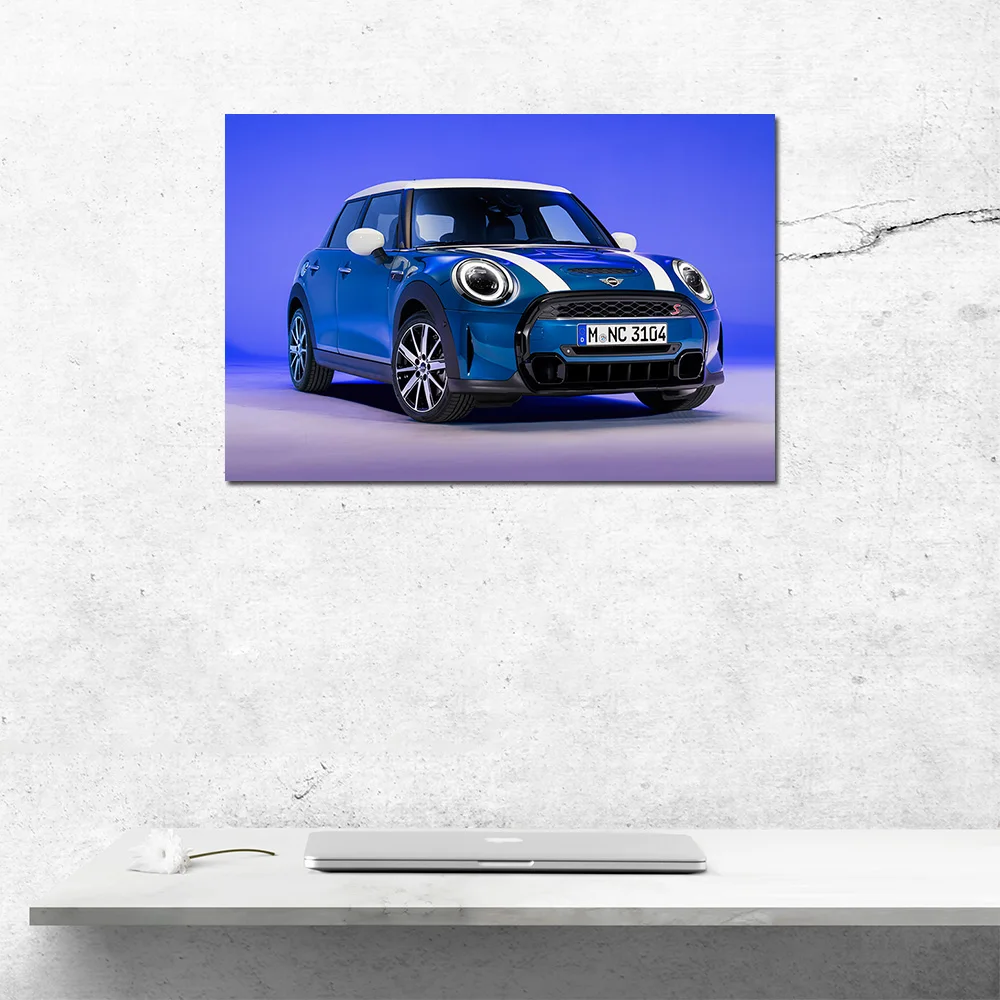 Mini Cooper Car Posters and Prints Modern Wall Art Canvas Painting for Home Living Room Decor DIY Frame