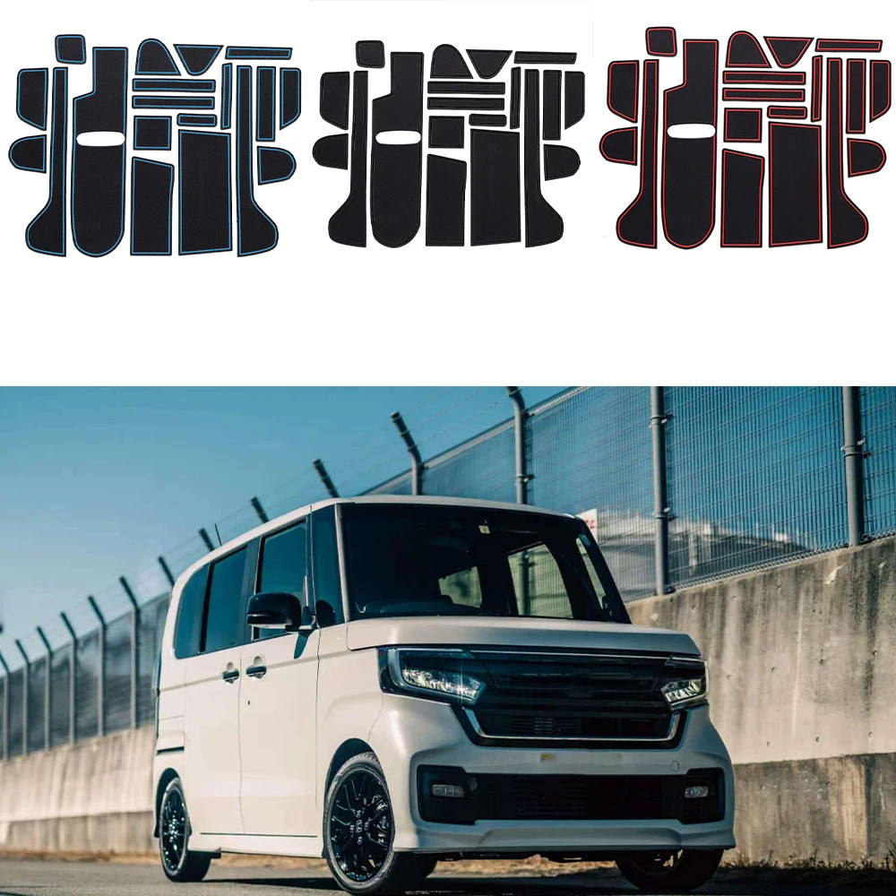 

Для Honda N-BOX JF3 JF4 2017-2022 дверной карман, держатель для чашки, противопыльный противоскользящий коврик, вкладыши, аксессуары для интерьера