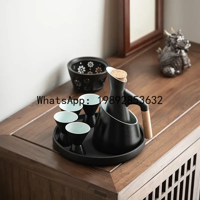 i5.15  Japanese ironing jug set Household warm wine jug Antique wine jug