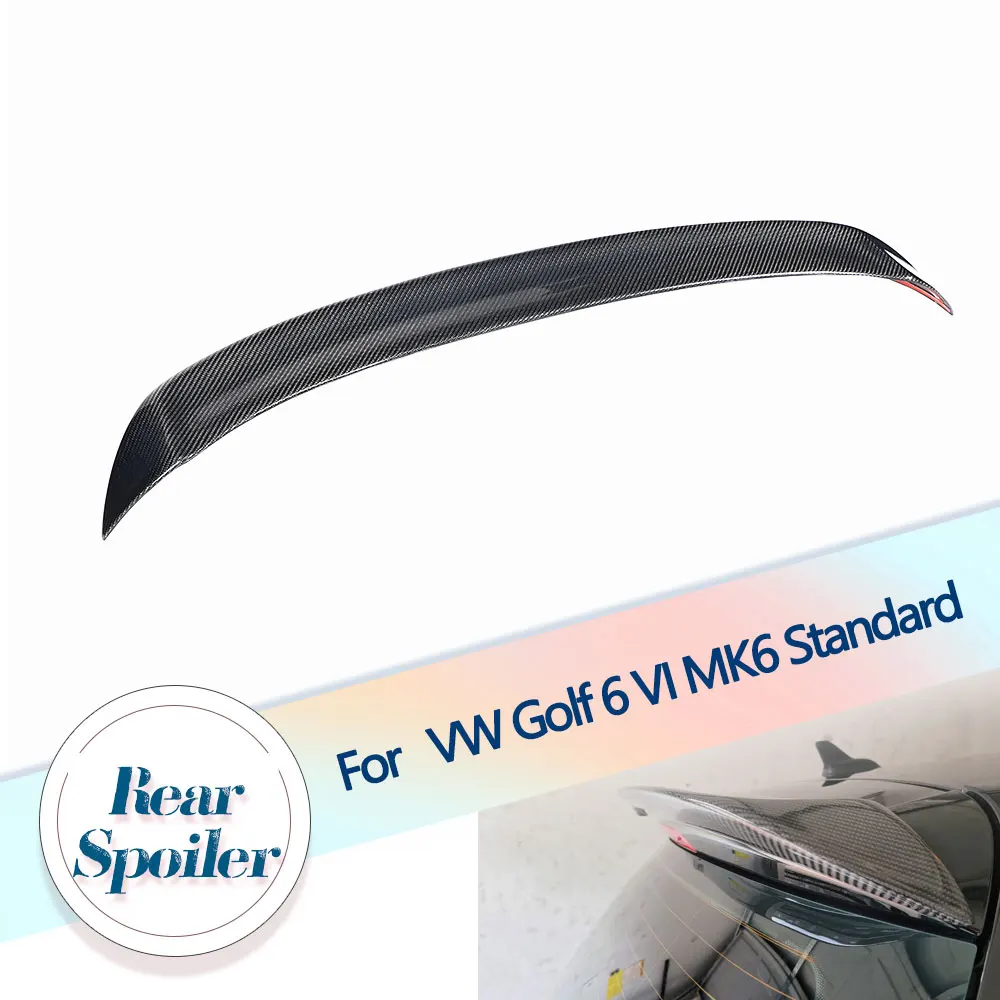 

Carbon Fiber Rear Roof Spoiler Wing For Volkswagen VW Golf 6 VI MK6 Standard 2010-2013 Non GTI R Rear Spoiler Boot Lip Grey FRP