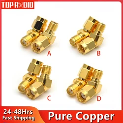 1PC SMA to SMA Adapter 45 135 Degree PR SMA Male to RP-SMA Female RF Connector FPV Race Goggle Antenna Converter