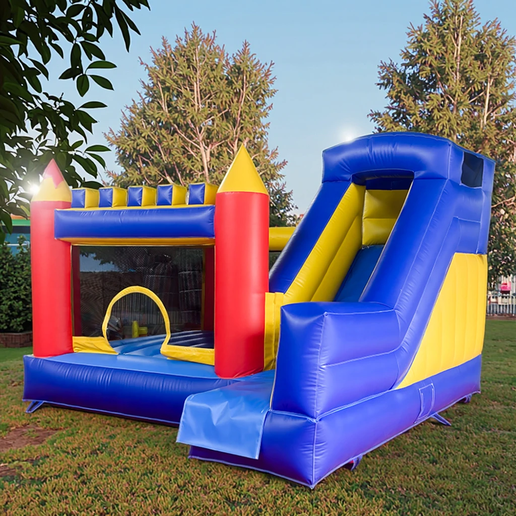 

New Design 4m*4m*2.5m Outdoor PVC Material Inflatable Castle with Slide Kids Indoor Bouncy Jumping Slider Inflatable House