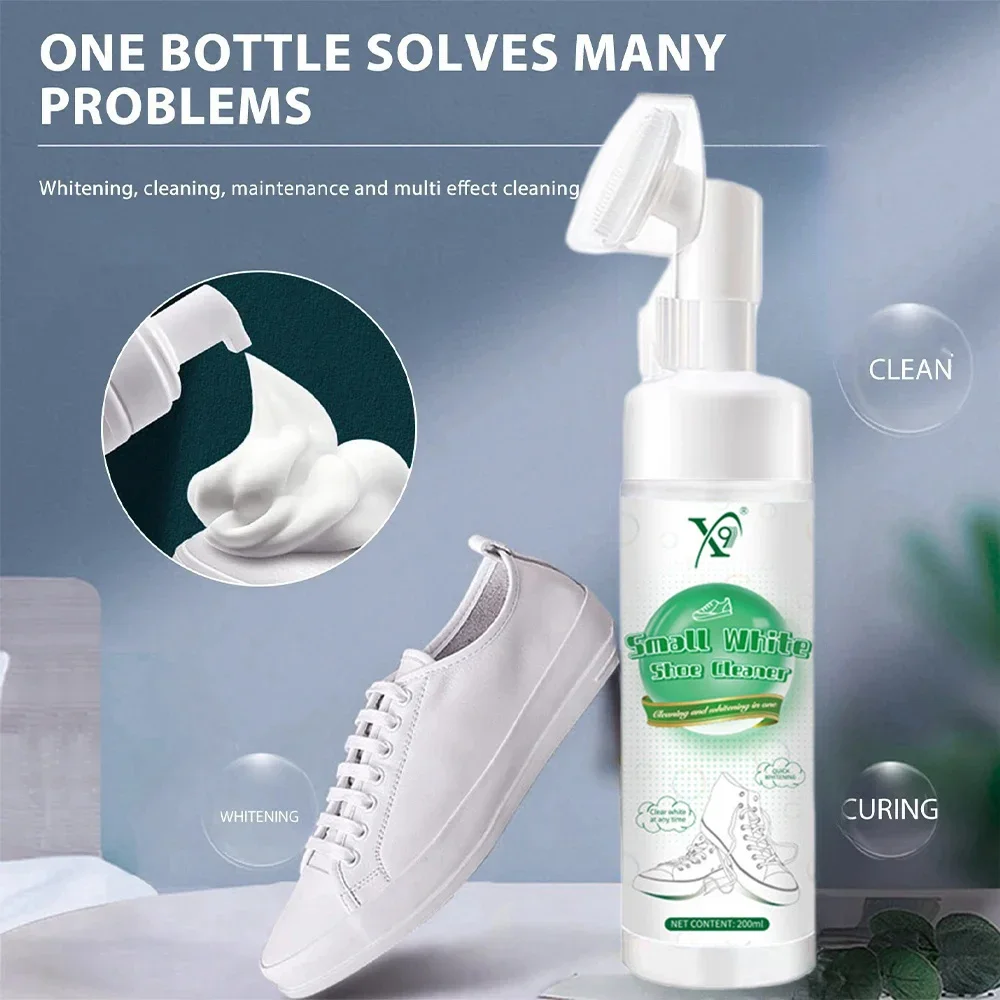 Foam Cleaner For White Shoes Whiten Cleaning Stain Dirt Remove Yellow Spray Foam Cleaner Decontamination White Shoes Cleaning