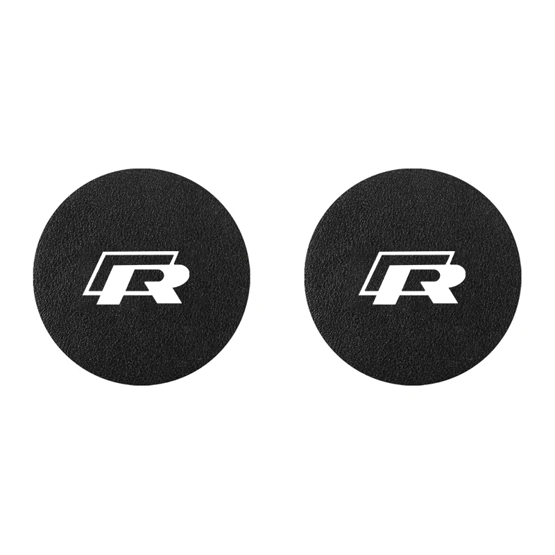 2 Stück Auto-Getränkehalter-Einlage Emblem-Untersetzer Rutschfeste Matte für VW Golf Tiguan T-Roc Polo Passat ID.4 T-Cross ID.3 Taigo ID.7