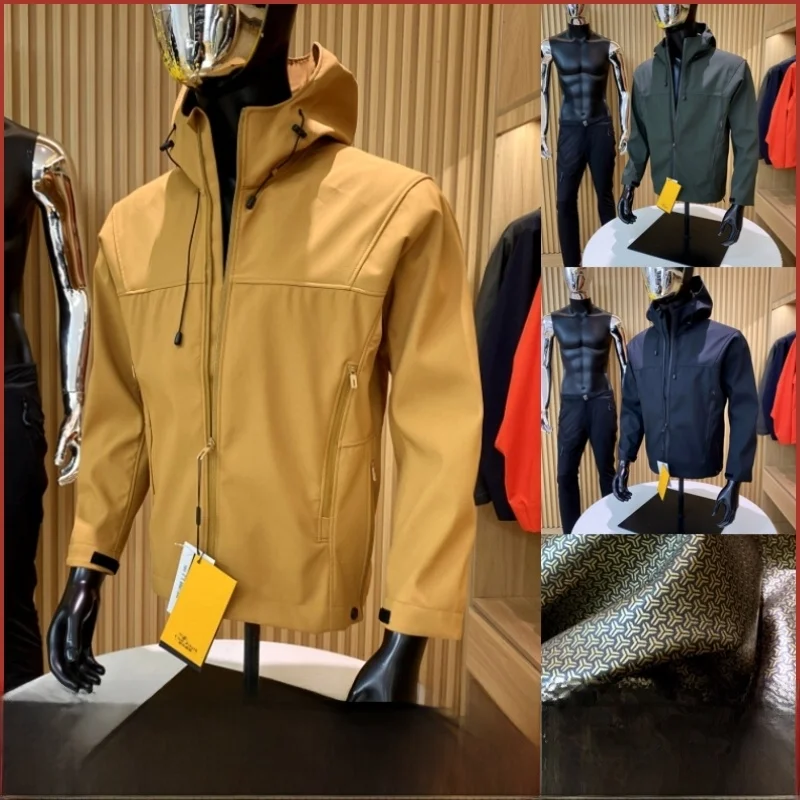 

aphene Inner Men's Outdoor Soft ell Jaet Windproof Warmth Autumn Winter Heavyweight Stand Fit Youth Faion Zipper C...