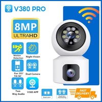 V380 Pro Dual Lens 8MP Wireless Camera WIFI Home Smart Protection Wireless CCTV Indoor Camera Two Way Audio