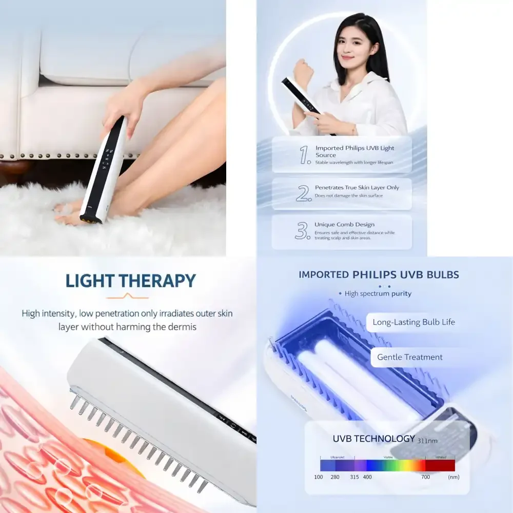 Kernel KN 4003BL2 Portable 311NM Narrow Band UVB Lamp 2026 Hot Selling Drug-Free Treatment for Localized Areas