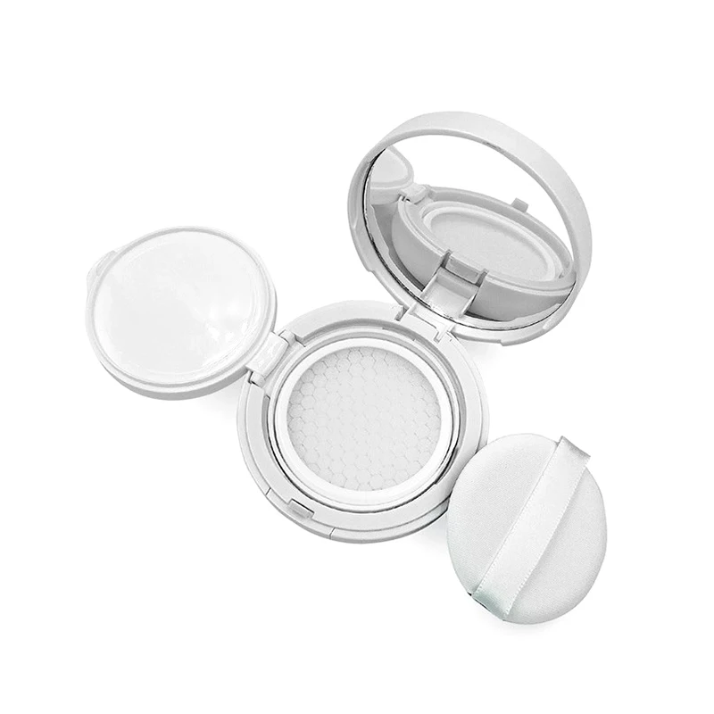 Contenitore per trucco cosmetico portatile con cuscino d'aria vuoto da 15 g/0,5 once con specchio in spugna per polvere per fondotinta in crema BB