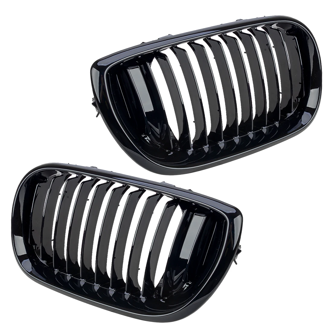 

1 Pair Black ABS Car Front Left & Right Bumper Grille Covers Trims Fit for BMW 3 Series E46 Touring Saloon 2002 2003 2004 2005