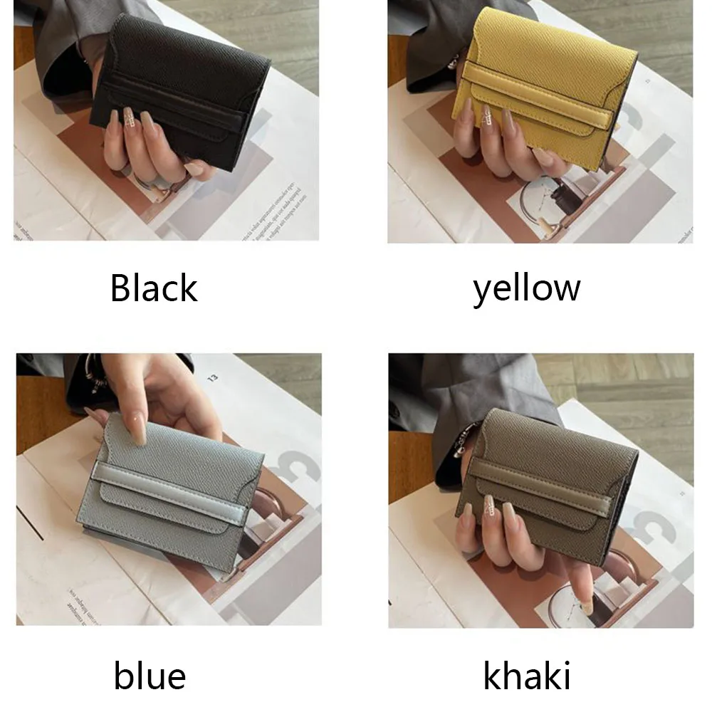 Genuine Leather Women's Card Holder, Two-Layer Cowhide, Large Capacity, Multiple Card Slots, Solid Color Mini Card Case, New Fashion Simple Wallet