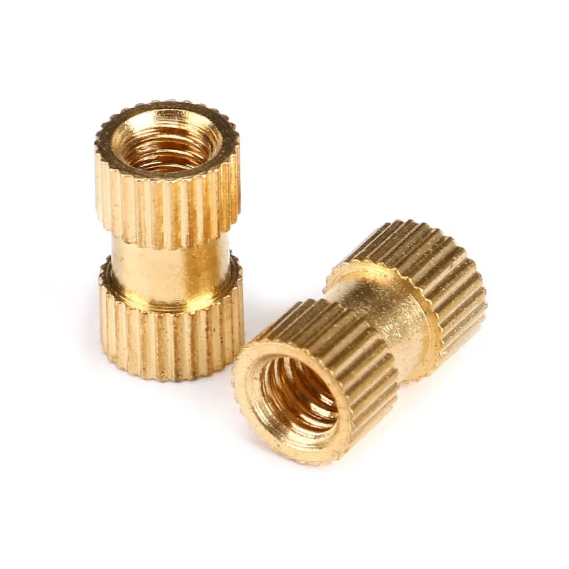 10PCS M4 Blind Hole Single-pass  Knurled Nut Inlay Injection Copper Flower Mother Embedded Parts Nut Copper