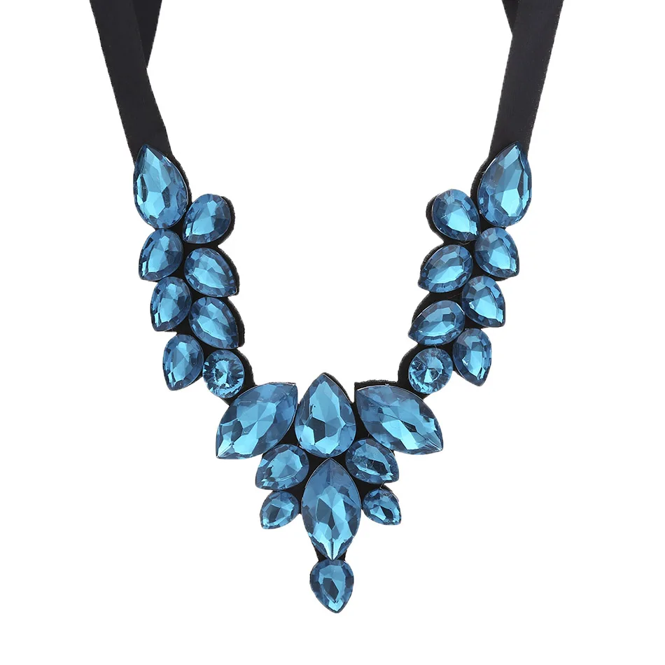 Match-Right Women Necklace Multicolor Statement Necklaces Pendants Glass Jewelry Collar Necklace Women Accessories KK039