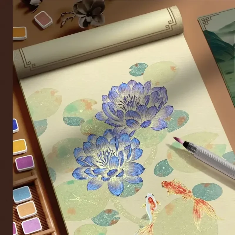 20 لونًا من ألوان مائية لؤلؤية، صبغة دونهوانغ، تغليف صلب للرسم الصيني، خط ثانغكا، رسم ملون، إلخ