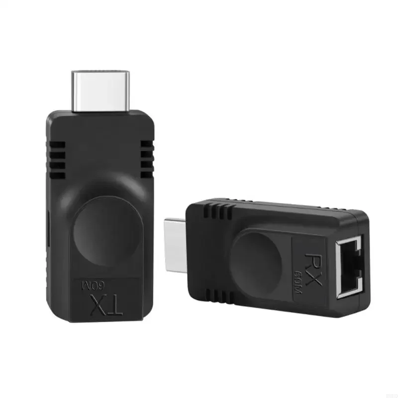 1080P 60M HDMI Ethernet Extender Video Transmitter Adapter for PC Loptop HDTV Monitor