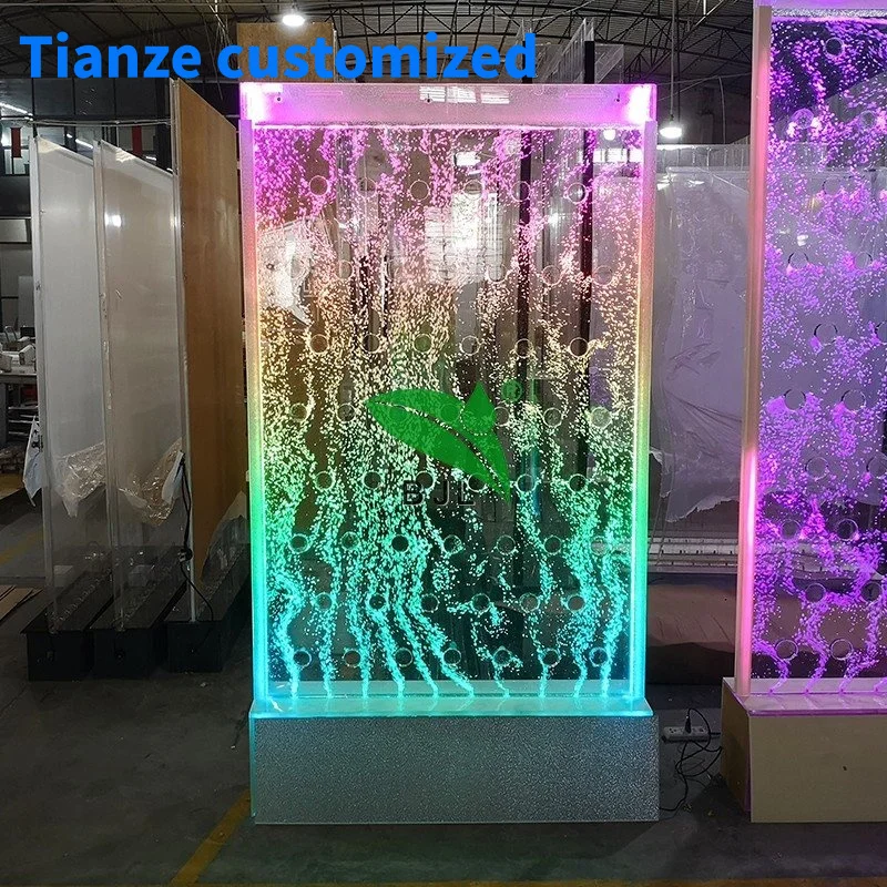 

(Customized) Indoor Led light decoration colorful digital programming dancing fountain acrylic water bubble wall