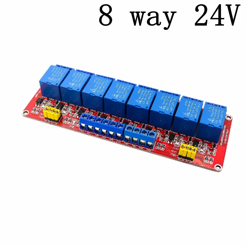 1 2 4 8 Channel 5V 12V 24V Relay Module Board Shield With Optocoupler Support High and Low Level Trigger for Arduino