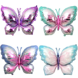 39In×29In Newest Ice Purple Butterfly Balloon Giant Foil Mylar Balloon Baby Shower Wedding Butterfly Themed Birthday Party Decor