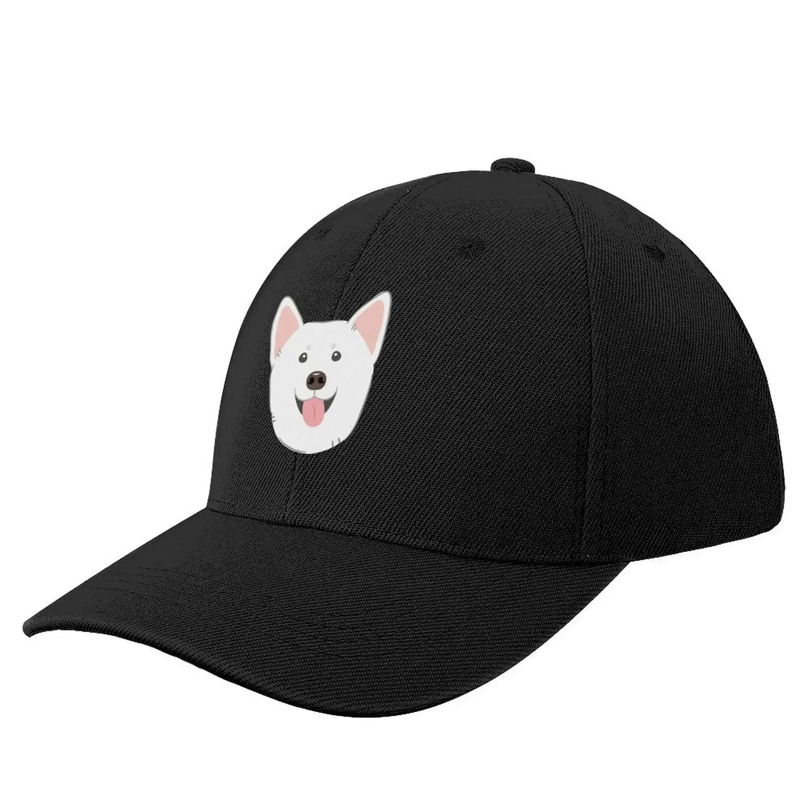 White Korean Jindo Dog Cherry blossom Baseball Cap Golf Cap western Hat Hat Luxury Brand Men Caps Women's