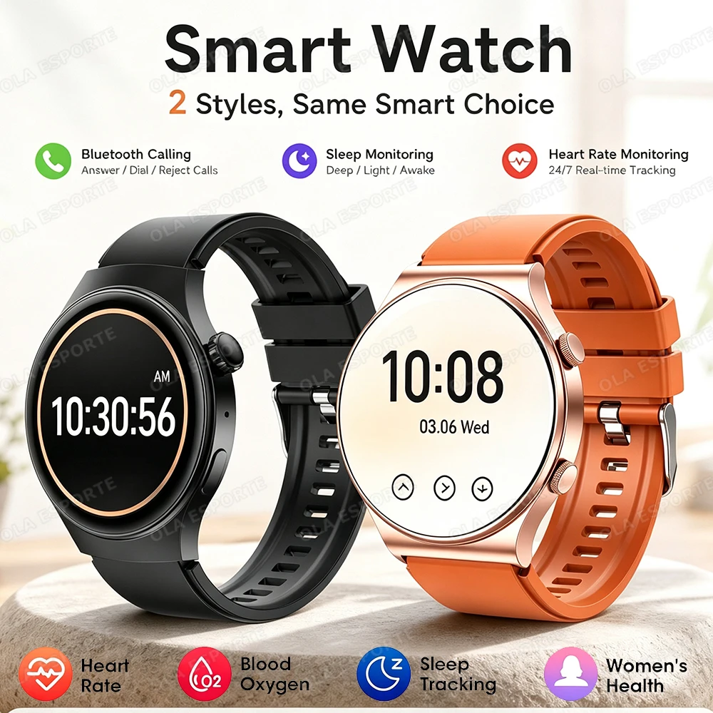 2026 Neue Smartwatch 4 Pro Herzfrequenz-EKG-Überwachung Bluetooth-Anruf Kabelloses Laden Schlafüberwachung Wetter-Smartwatch HT22