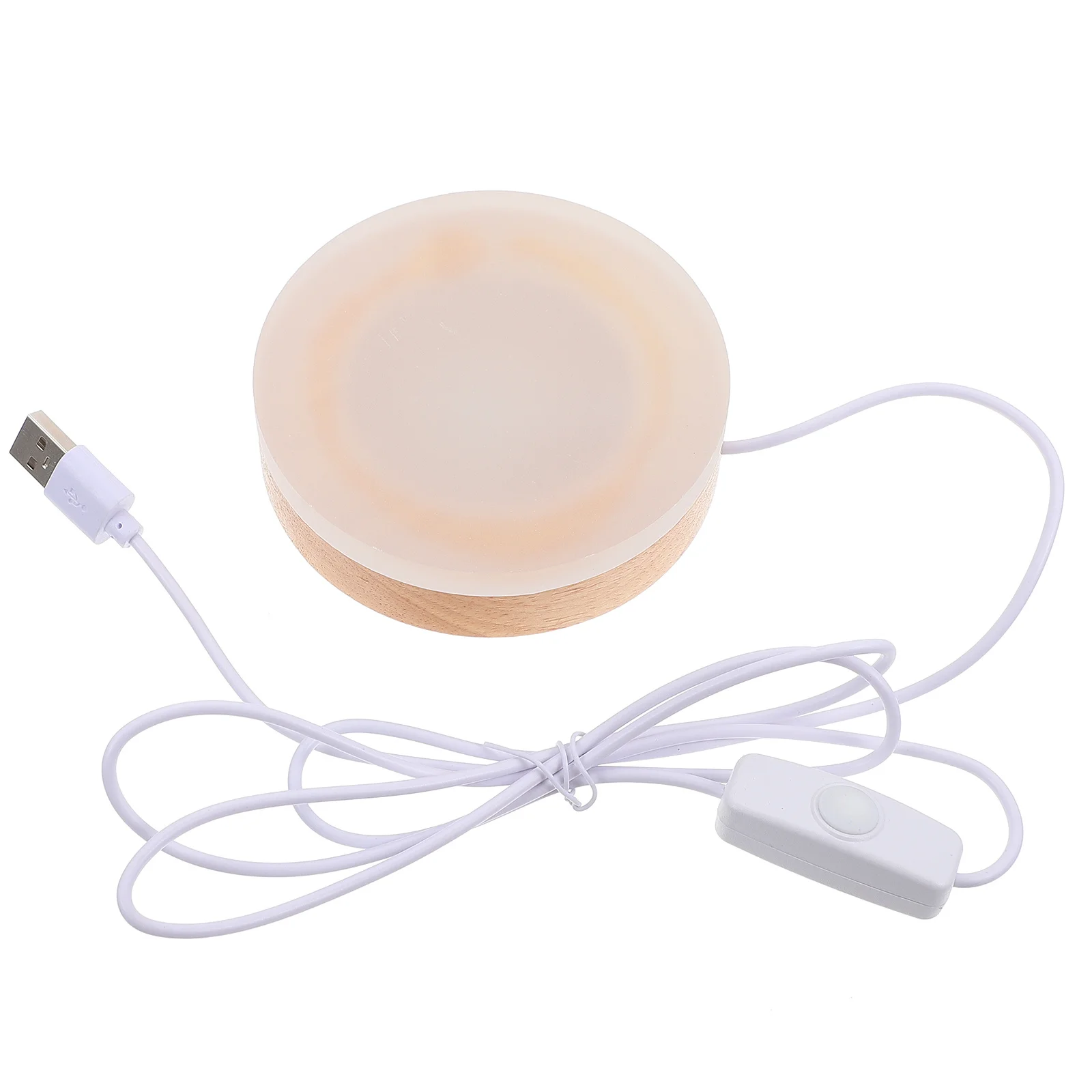 

Led Night Light Small Creative Bedside Lamp Usb Charging Warm Light For Home Decor Wooden Pedestal Luminous Indoor Desktop