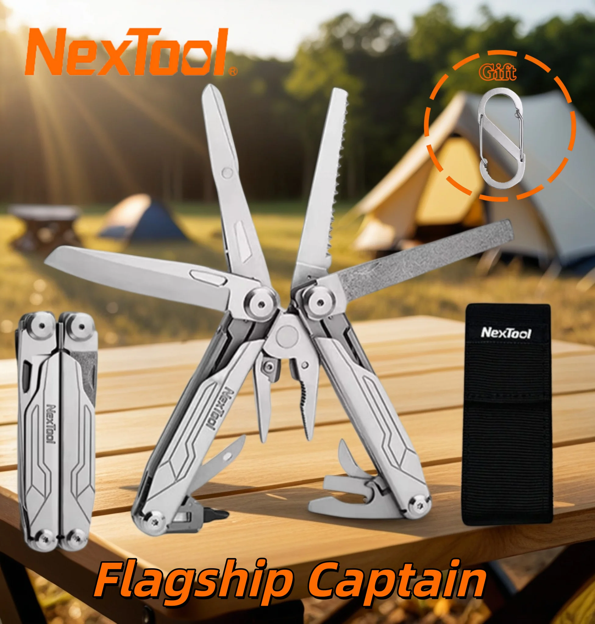 NexTool Flagship Captain Multitool Plier 19 In1 EDC Pocket Survival Knife Folding Hand Tool Camping Knife Saw Outdoor Multi-Tool