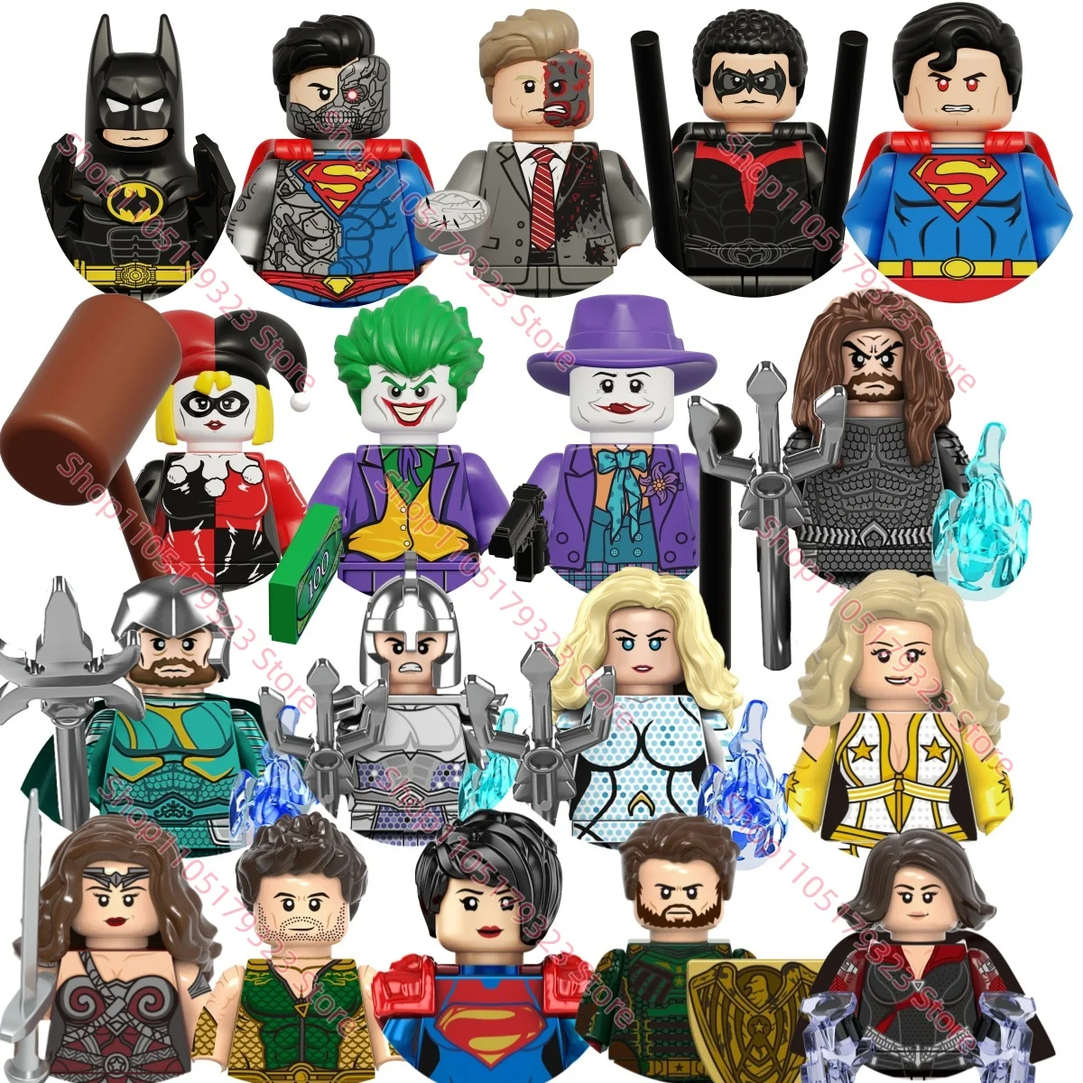 

Hot toys SuperHero dolls building block Mini action figure building blocks classic movie doll models children's toys boy gifts