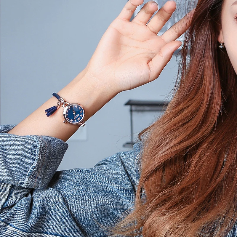 Julius Watch New Arrival Vintage Slim Whatch With Tassel Silicone Strap Unique Creative Designer Montre Female Clock Hour JA-994