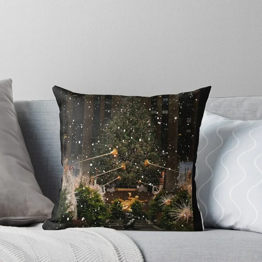 At Rockefeller Center Throw Pillow Elastic Cover For Sofa Custom Cushion Photo Pillow Case Sofas Covers pillow