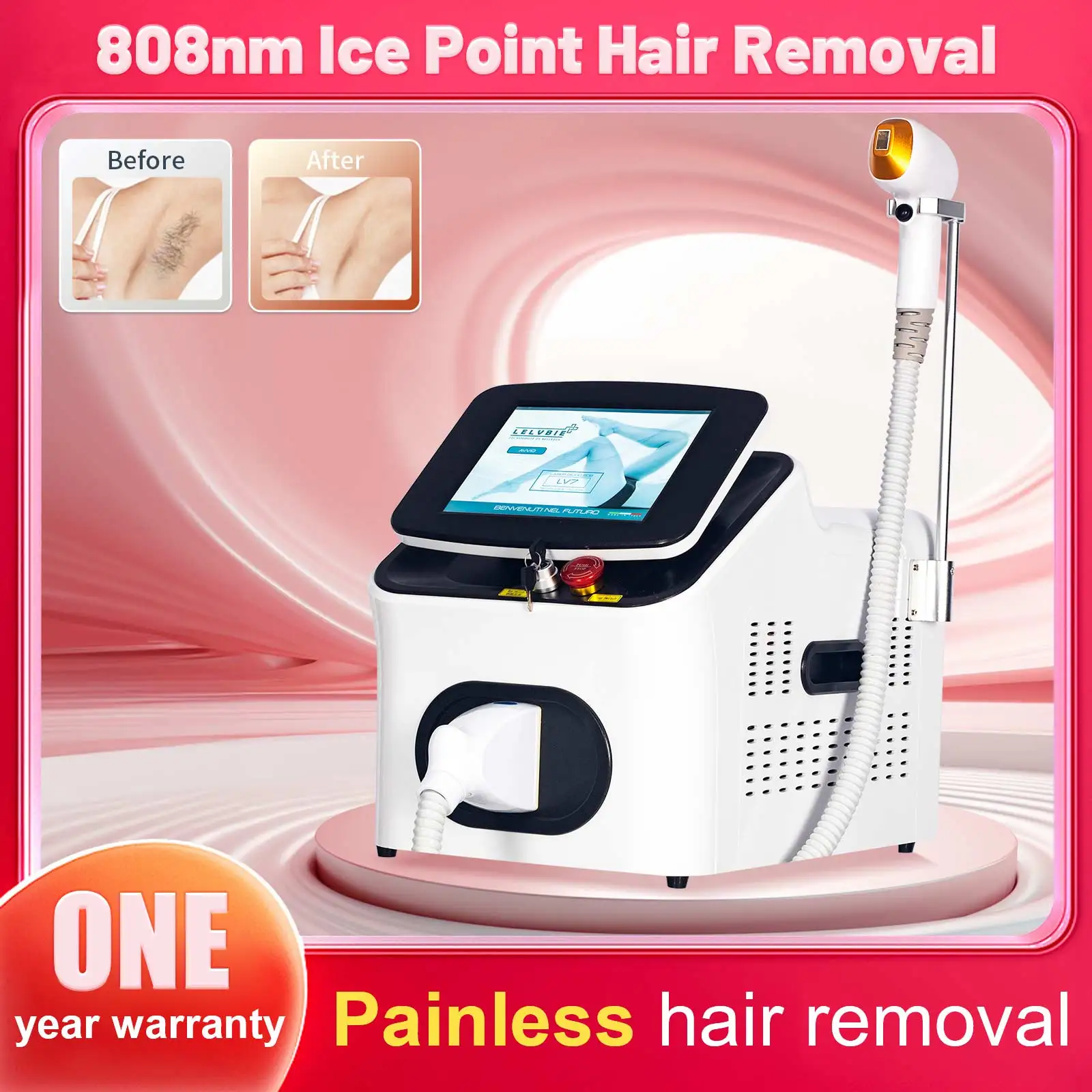 

Best Permanent depilation machine remove hair laser 808nm diode laser hair removal machine 755 808 1064 nm 3hair removal laser