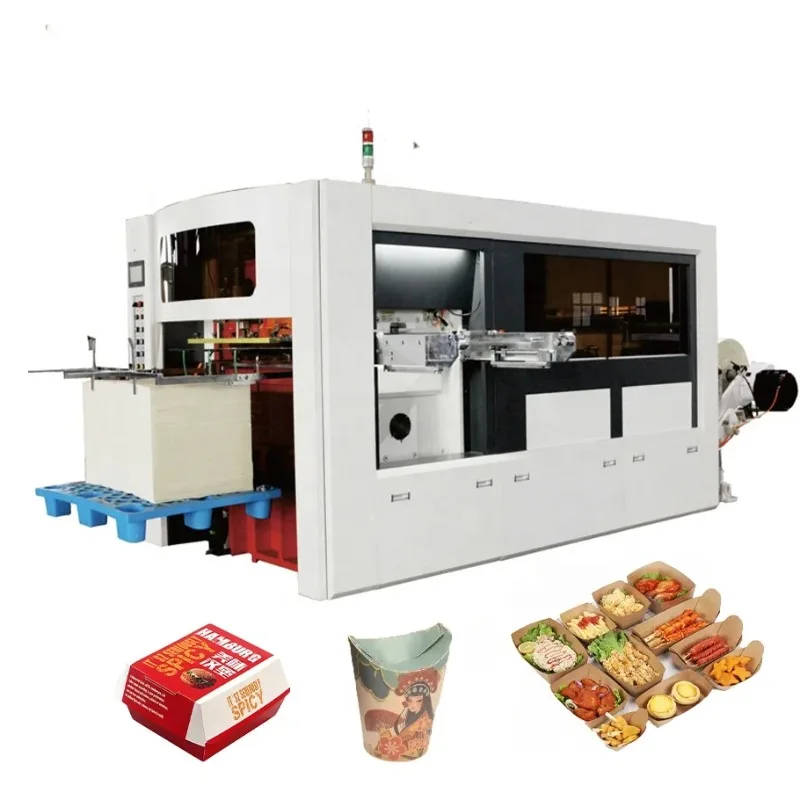 Computer Continuous Automatic Cup Box Print Paper Bowl Roll Paper Die Cutting Machine Creasing Slitting Punching Machine