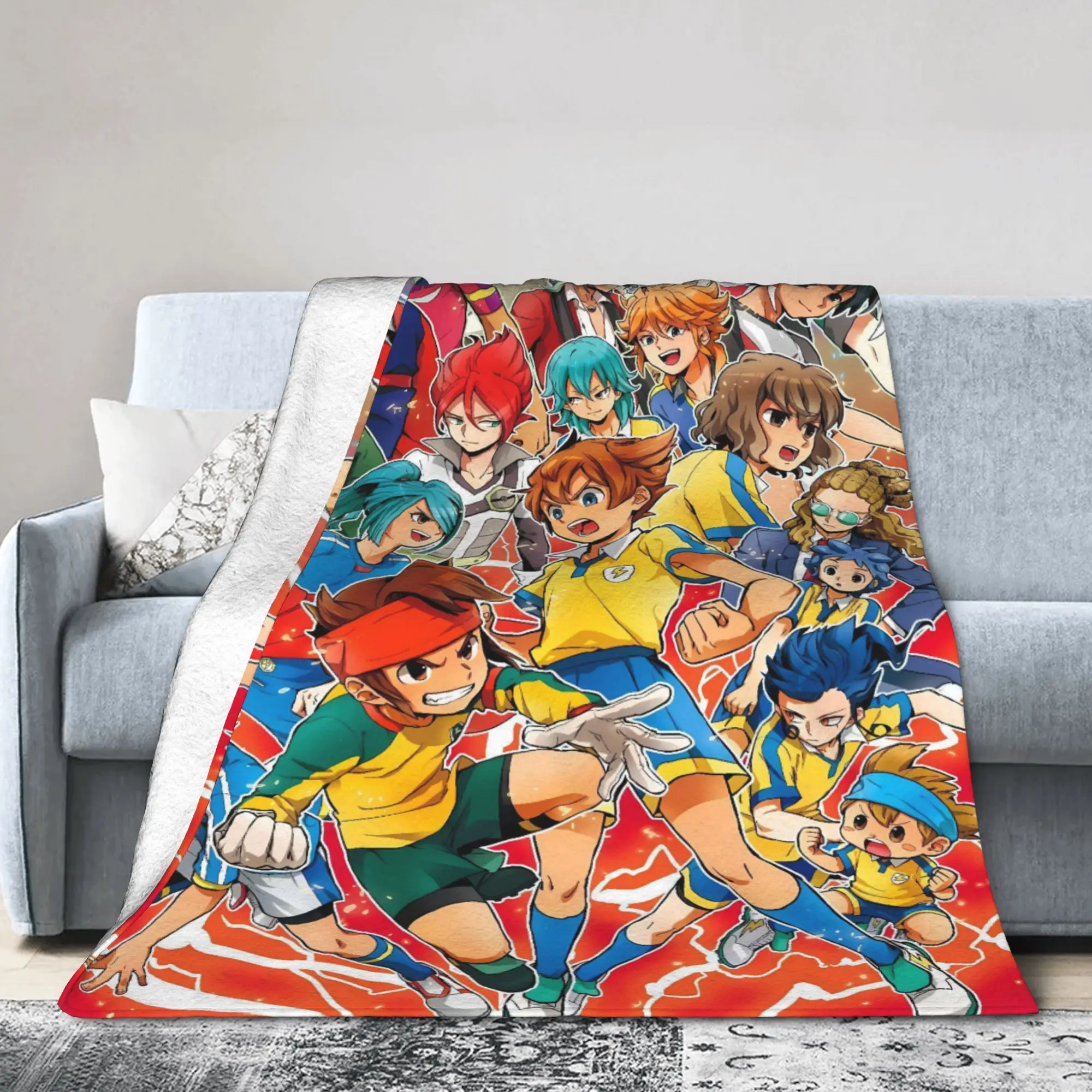 Inazuma أحد عشر Gouenji بطانية جودة سوبر الدافئة رمي بطانية الربيع صبي فتاة في الهواء الطلق الجدة المفرش #3