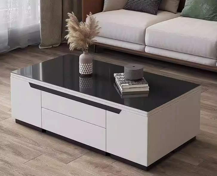 Multifunctional lifting coffee table, dining table dual-purpose, one-piece foldable, simple modern living room small apartment