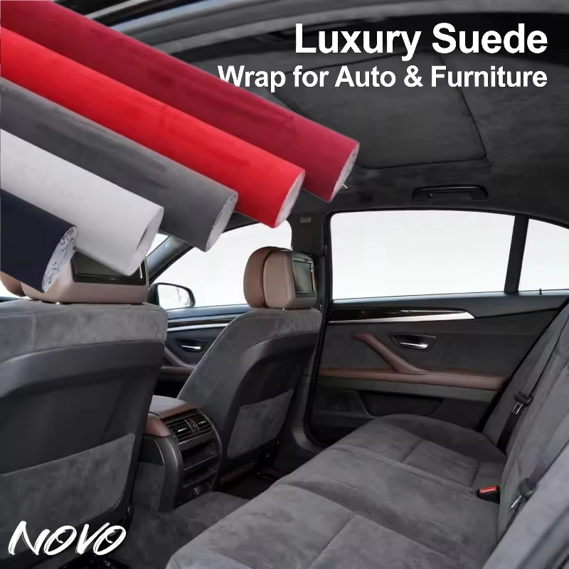 

Self Adhesive Suede Fabric Faux Suede PU Leather Repair Jewelry Box Craft Decor Self-adhesive Film for Car Interior Modification