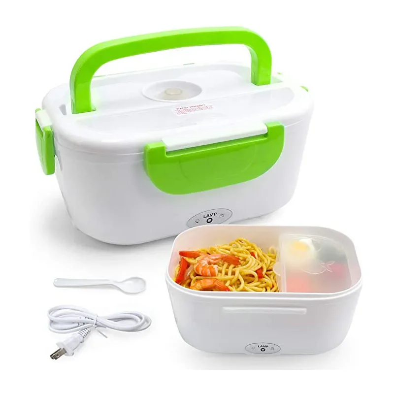 Electric Heated Lunch Box Portable 12V-24V 110V 220V Bento Boxes Food Heater Rice Cooker Container Warmer Dinnerware Set