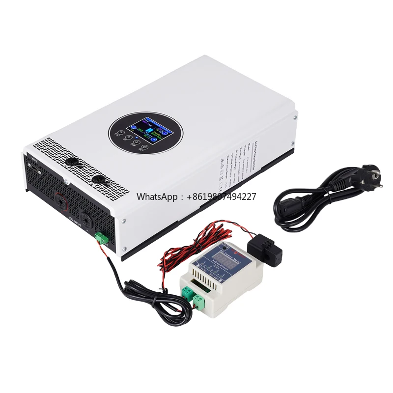Jesudom 2025 MPPT 2000W Battery Discharge Auto-Limit Solar 48VDC 230VAC Output on Grid Tie Inverter with Limiter Sensor