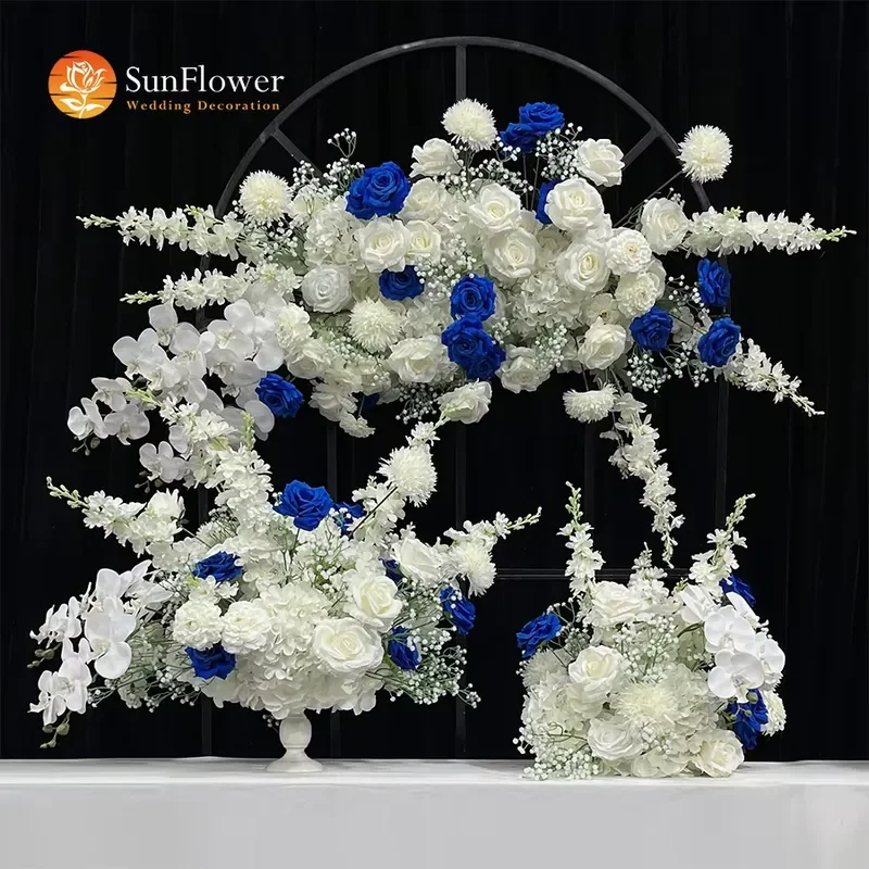 Sunwedding Custom Length Artificial Silk Flower Runner Factory Wholesale Floral Aisle Carpet for Weddings Galas Christmas