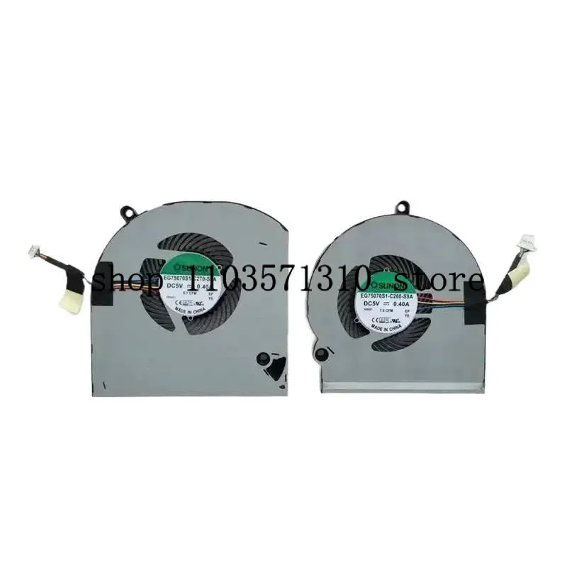 

MNew Original Laptop CPU GPU Cooling Fan For DELL Alienware 15R3 R4 P69F GTX1070/1080 SUNON EG75070S1-C260/C270-S9A DC5V 0.40A